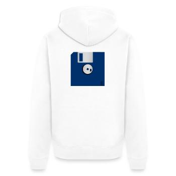 Floppy disk - Unisex Premium Organic Zip Hoodie - white - Back - Thijin (182cm)
