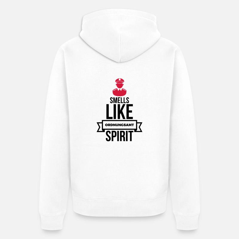 Smells Like Ordnungsamt Esprit - Veste à capuche bio Premium Unisexe - blanc