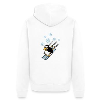 pinguin_ski_022011_d_3c - Veste à capuche bio Premium Unisexe - blanc - Dos - Thijin (182cm)