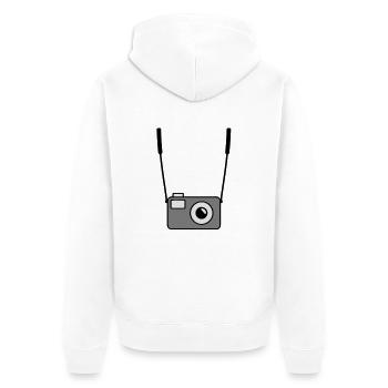 camera - Veste à capuche bio Premium Unisexe - blanc - Dos - Thijin (182cm)