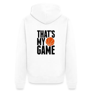 Basketball - That's my Game - Veste à capuche bio Premium Unisexe - blanc - Dos - Thijin (182cm)