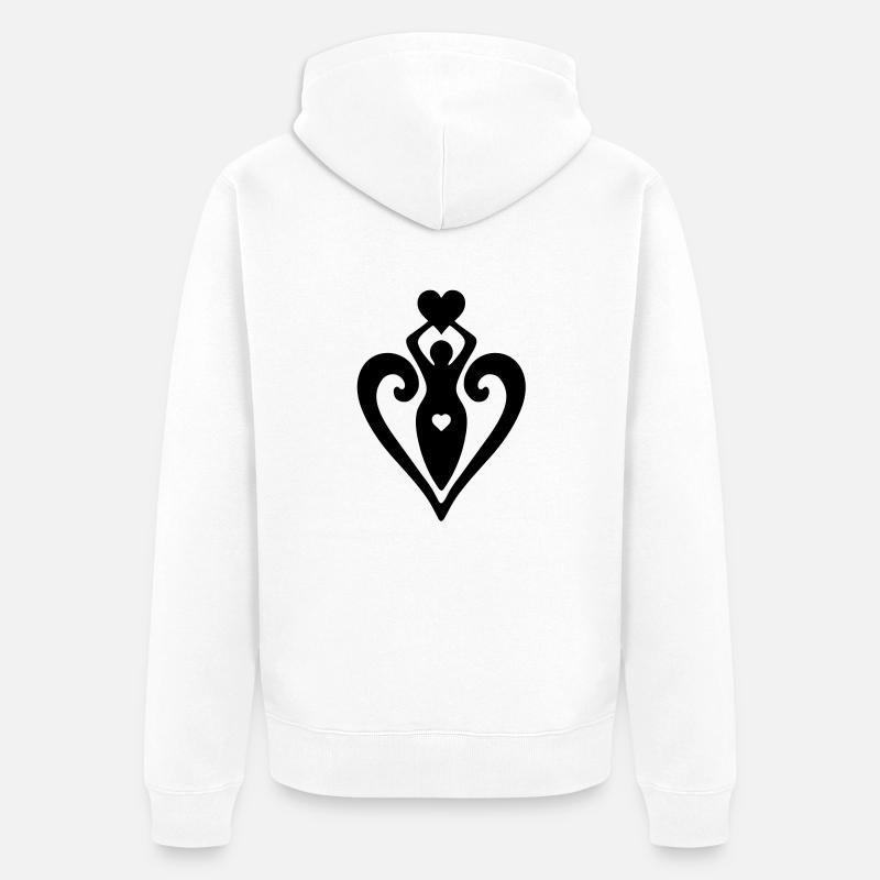 goddess, pagan - Veste à capuche bio Premium Unisexe - blanc