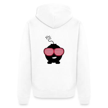 bomb_sexy_c3 - Unisex Premium Organic Zip Hoodie - white - Back - Thijin (182cm)