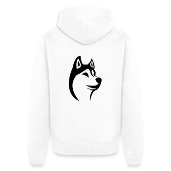 Husky - Veste à capuche bio Premium Unisexe - blanc - Dos - Thijin (182cm)