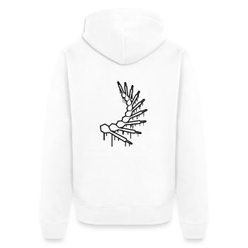 Darts Graffiti - Unisex Premium Organic Zip Hoodie - white - Back - Thijin (182cm)