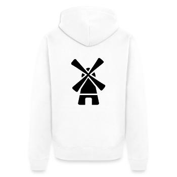 Moulin à vent - Veste à capuche bio Premium Unisexe - blanc - Dos - Thijin (182cm)