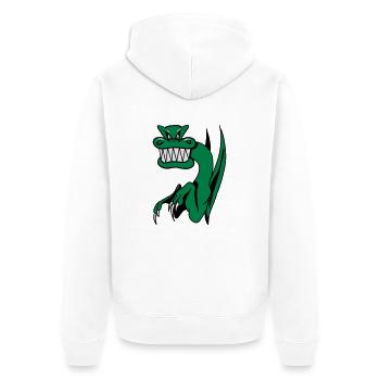 Dragon miee mood wicked funny cool comic - Unisex Premium Organic Zip Hoodie - white - Back - Thijin (182cm)