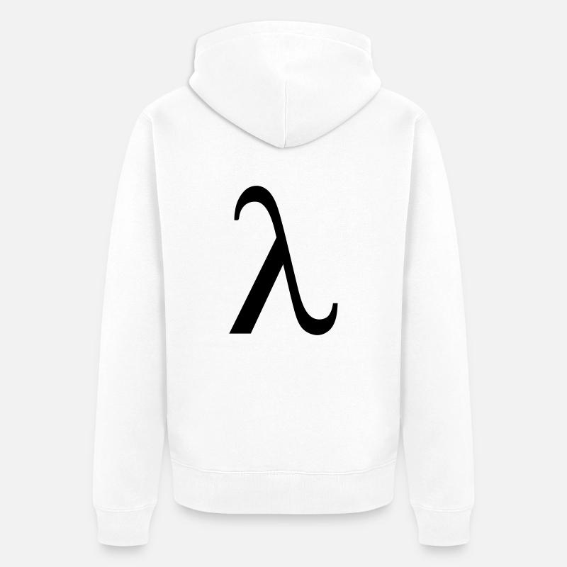 Lambda - Unisex Premium Bio Zip Hoodie - Weiß