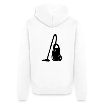 Aspirateur - Veste à capuche bio Premium Unisexe - blanc - Dos - Thijin (182cm)
