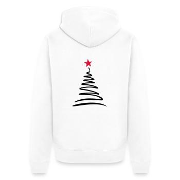 Weihnachtsbaum - Unisex Premium Bio Zip Hoodie - Weiß - Hinten - Thijin (182cm)