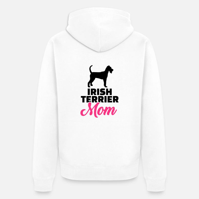 Irish Terrier - Veste à capuche bio Premium Unisexe - blanc