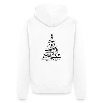 tannenbaum - Unisex Premium Bio Zip Hoodie - Weiß - Hinten - Thijin (182cm)
