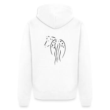 Appaloosa - Unisex Premium Bio Zip Hoodie - Weiß - Hinten - Thijin (182cm)