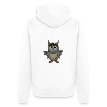 Tribas la petite chauve-souris - Veste à capuche bio Premium Unisexe - blanc - Dos - Thijin (182cm)
