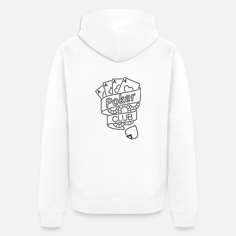 boardgame chess backgammon game night - Unisex Premium Bio Zip Hoodie - Weiß