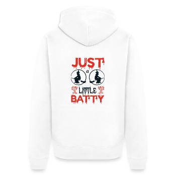 Witches Happy Halloween T-Shirt Black cat, Jack - Unisex Premium Organic Zip Hoodie - white - Back - Thijin (182cm)