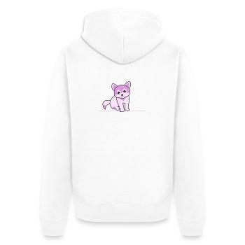 T-shirt dog dog - Unisex Premium Organic Zip Hoodie - white - Back - Thijin (182cm)