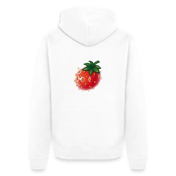 fraise - fraise - Veste à capuche bio Premium Unisexe - blanc - Dos - Thijin (182cm)