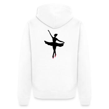 Danseuse de ballet - Veste à capuche bio Premium Unisexe - blanc - Dos - Thijin (182cm)