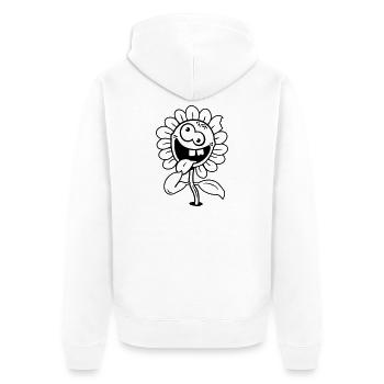 Crazy Flower 1c - Veste à capuche bio Premium Unisexe - blanc - Dos - Thijin (182cm)