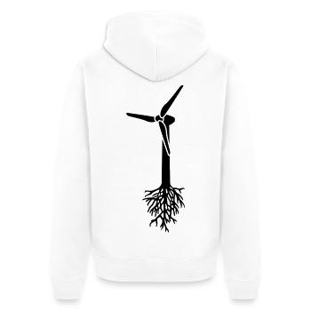 Think Green - Unisex Premium Organic Zip Hoodie - white - Back - Thijin (182cm)