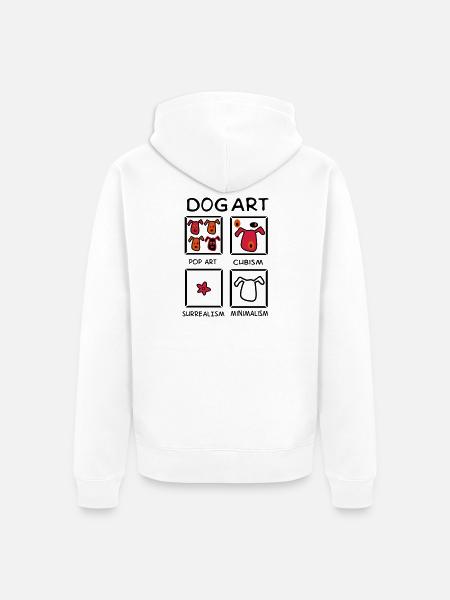 Hund - Unisex Premium Bio Zip Hoodie - Weiß