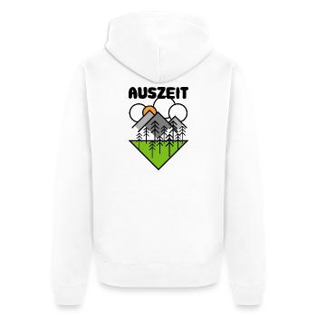 time-out nature camp camper camping landscape icon - Unisex Premium Organic Zip Hoodie - white - Back - Thijin (182cm)