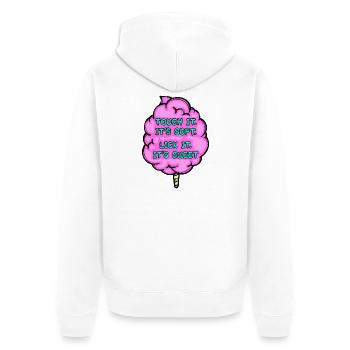 Dessert Confiseur Sucre Déclaration Bonbons - Veste à capuche bio Premium Unisexe - blanc - Dos - Thijin (182cm)