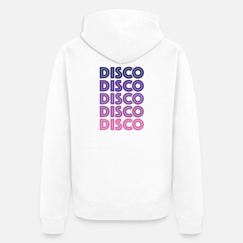 Disco Disco Disco - Veste à capuche bio Premium Unisexe - blanc