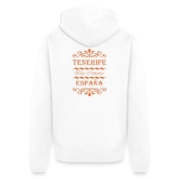 Tenerife Islas Canarias España Illustration - Unisex Premium Organic Zip Hoodie - white - Back - Thijin (182cm)