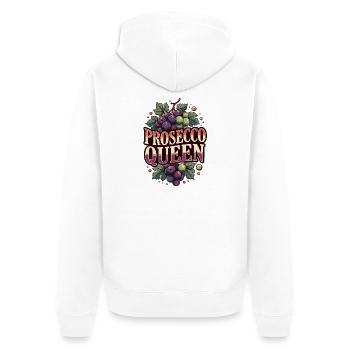 Prosecco Queen Party Bachelor Party - Unisex Premium Organic Zip Hoodie - white - Back - Thijin (182cm)