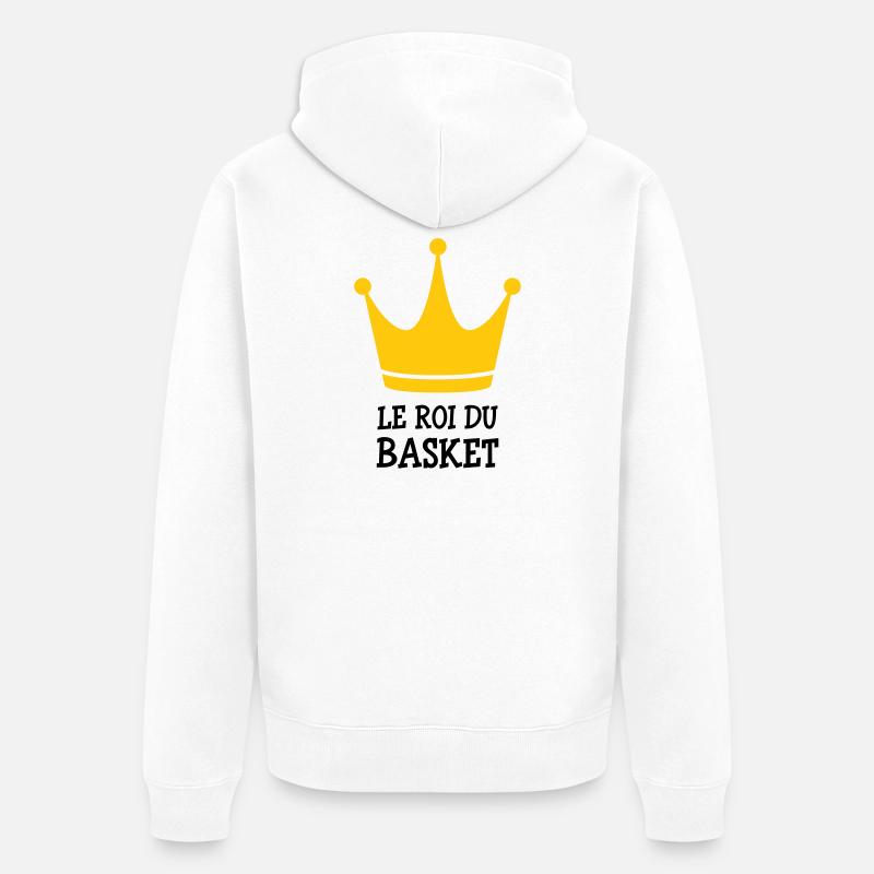 Le Roi du Basket - Veste à capuche bio Premium Unisexe - blanc