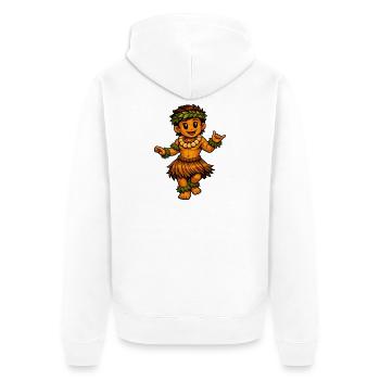 Hula-Tänzer Hawaii-Stil - Unisex Premium Bio Zip Hoodie - Weiß - Hinten - Thijin (182cm)
