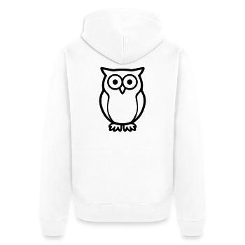 chouette - Veste à capuche bio Premium Unisexe - blanc - Dos - Thijin (182cm)