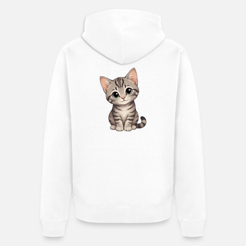 Cher chaton - Veste à capuche bio Premium Unisexe - blanc