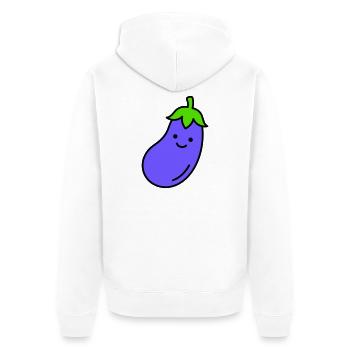aubergine - Veste à capuche bio Premium Unisexe - blanc - Dos - Thijin (182cm)