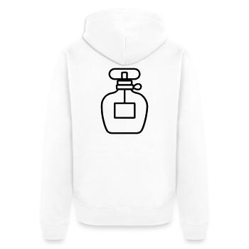 Parfümflasche - Unisex Premium Bio Zip Hoodie - Weiß - Hinten - Thijin (182cm)