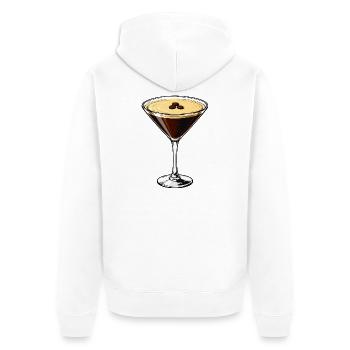 Dessin animé Espresso Martini - Veste à capuche bio Premium Unisexe - blanc - Dos - Thijin (182cm)