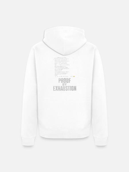 Beweis Durch Erschoepfung Mathelehrer Herren Damen - Unisex Premium Bio Zip Hoodie - Weiß
