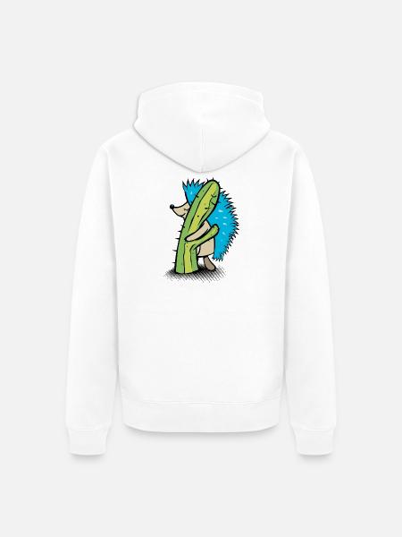 Würzige Umarmung - Unisex Premium Bio Zip Hoodie - Weiß