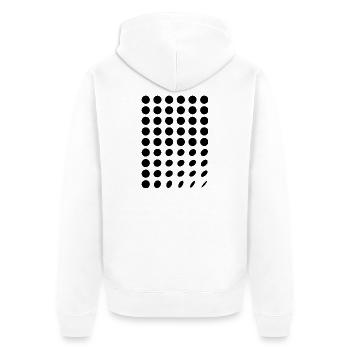 Dots-Muster - Unisex Premium Bio Zip Hoodie - Weiß - Hinten - Thijin (182cm)