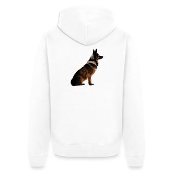Dog - Unisex Premium Organic Zip Hoodie - white - Back - Thijin (182cm)