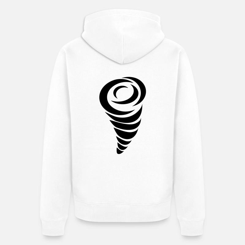 Wirbelsturm - Unisex Premium Bio Zip Hoodie - Weiß