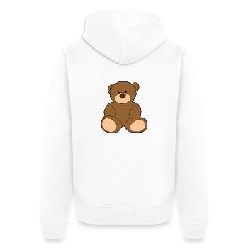 Teddy Bear - Veste à capuche bio Premium Unisexe - blanc - Dos - Thijin (182cm)