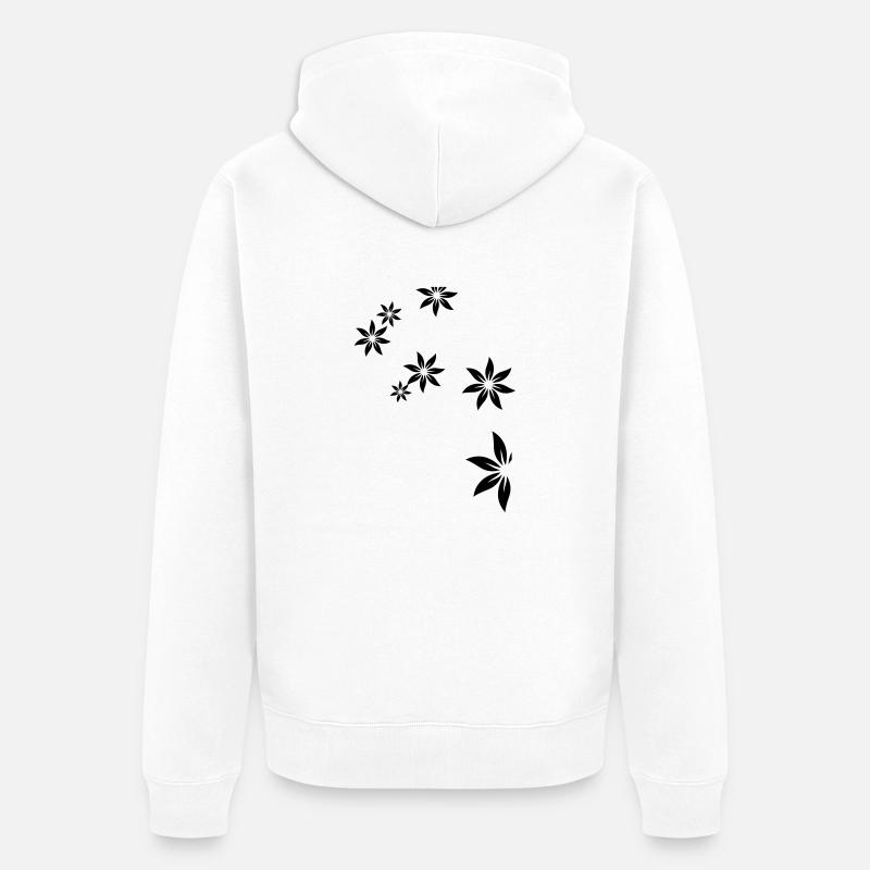 Fleurs, déco, fleur - Veste à capuche bio Premium Unisexe - blanc