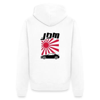 JDM GT86 BRZ FR-S - Unisex Premium Bio Zip Hoodie - Weiß - Hinten - Thijin (182cm)