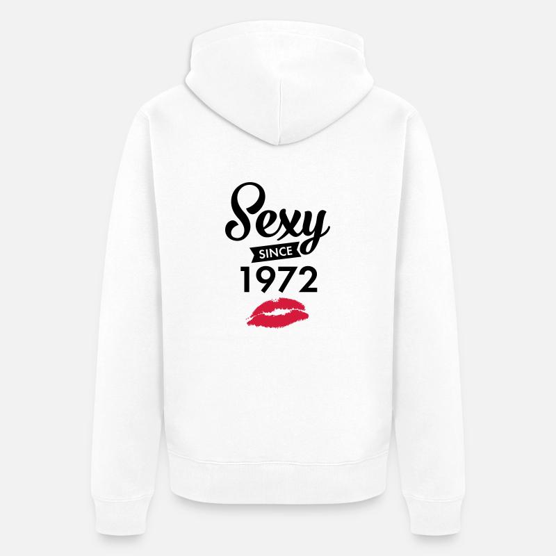Sexy Since 1972 - Veste à capuche bio Premium Unisexe - blanc