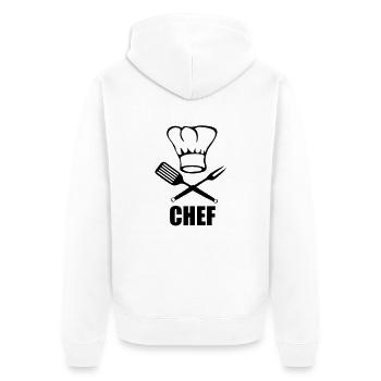 Chef - Veste à capuche bio Premium Unisexe - blanc - Dos - Thijin (182cm)
