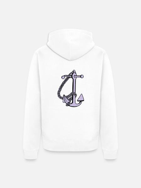 anchor - anker - Unisex Premium Bio Zip Hoodie - Weiß