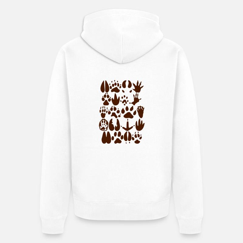 traces1 - Veste à capuche bio Premium Unisexe - blanc